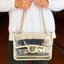 Load image into Gallery viewer, Cute Gold Clear Purse – Stadium Approved