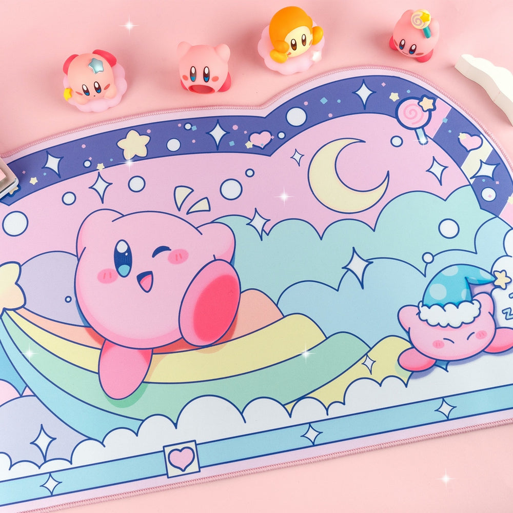 Load image into Gallery viewer, Kirby Desk Mat - Large Blue Anime Mousepad