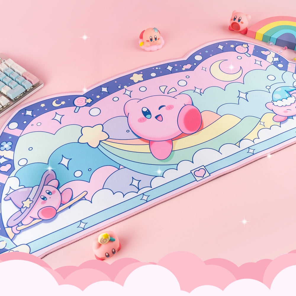 Load image into Gallery viewer, Kirby Desk Mat - Large Blue Anime Mousepad