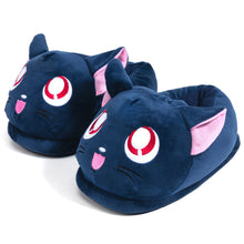 Load image into Gallery viewer, Cat Slippers - Women Moon Anime Luna Blue