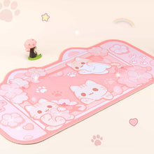 Load image into Gallery viewer, Kawaii Desk Mat Bundle – 3 Pack Anime Kirby Sakura Shark Mousepads