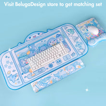 Load image into Gallery viewer, Shark Mousepad | Cute Kawaii Anime Pastel Blue