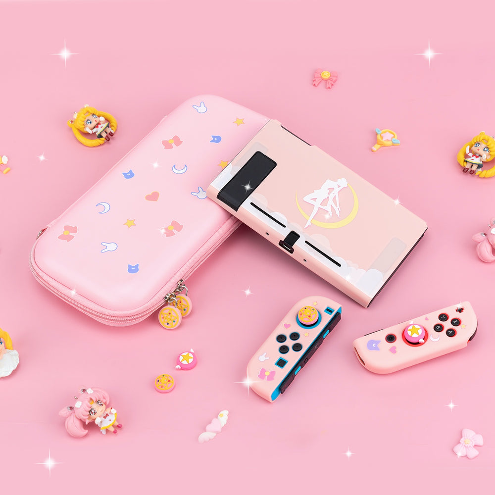 Load image into Gallery viewer, Moon Anime Bundle - Nintendo Switch Lite OLED Case Cover Grips