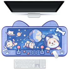 Load image into Gallery viewer, Space Dog Desk Mat Large Mouse Pad
