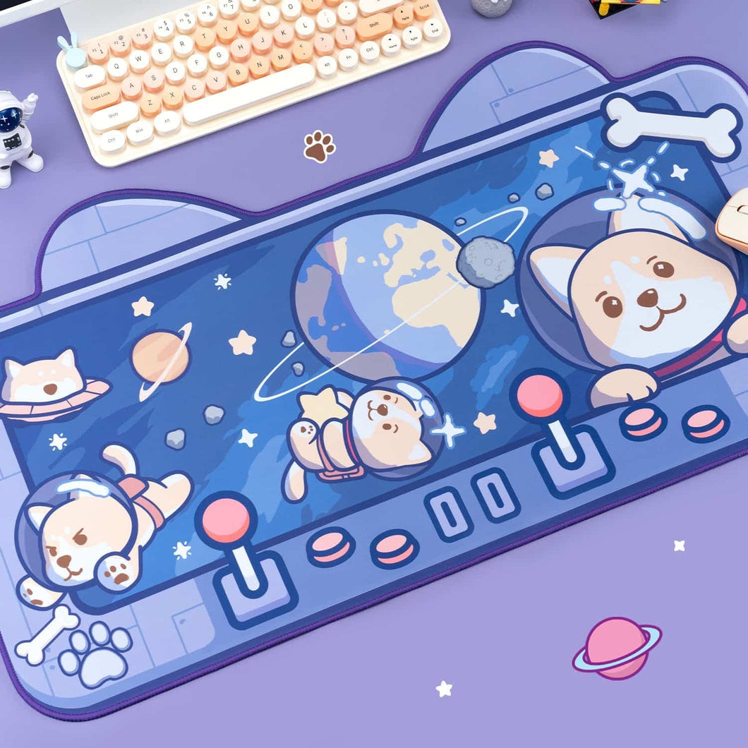 Space Dog Desk Mat Large Mouse Pad