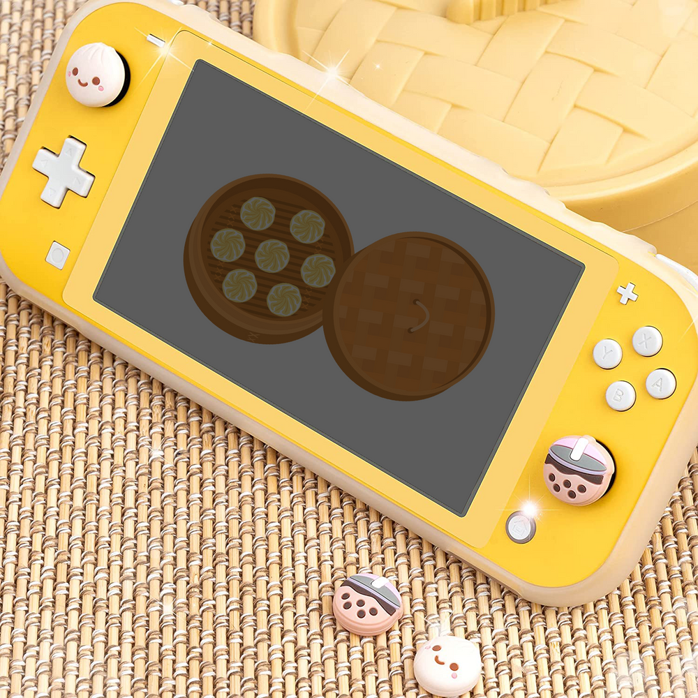 Load image into Gallery viewer, Boba Dumpling Pork Bun Thumb Grips - Nintendo Switch, Lite, OLED
