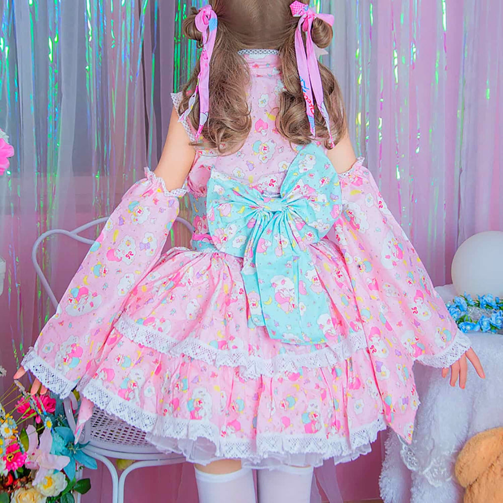 Load image into Gallery viewer, Kawaii Lolita Dress - Pink 8 Piece Kimono